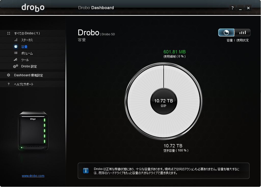 3TBx5でアレイを構築したところ